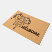 Indianerin Kokopelli Whale Dreamcatcher 2 Fußmatte (Schrägansicht)