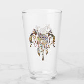 Indianerin Kokopelli Whale Dreamcatcher 2 Glas (Rückseite)