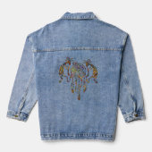 Indianerin Kokopelli Whale Dreamcatcher 2 Jeansjacke (Rückseite)