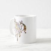 Indianerin Kokopelli Whale Dreamcatcher 2 Kaffeetasse (Vorderseite Links)