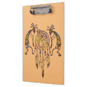 Indianerin Kokopelli Whale Dreamcatcher 2 Klemmbrett (Links)