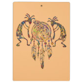 Indianerin Kokopelli Whale Dreamcatcher 2 Klemmbrett (Rückseite)