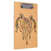 Indianerin Kokopelli Whale Dreamcatcher 2 Klemmbrett (Rechts)