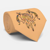 Indianerin Kokopelli Whale Dreamcatcher 2 Krawatte (Gerollt)
