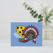 Indianerin Ladybug Postkarte (Stehend Vorderseite)
