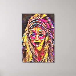 Indianerin Leinwanddruck