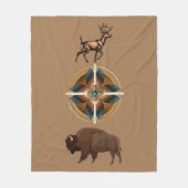 Indianerin Mandala Blanket Fleecedecke (Vorderseite)