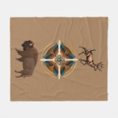 Indianerin Mandala Blanket Fleecedecke (Vorderseite (Horizontal))