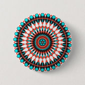 Indianerin Mandala Button (Vorderseite)