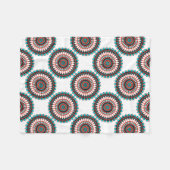 Indianerin Mandala Fleecedecke (Vorderseite (Horizontal))