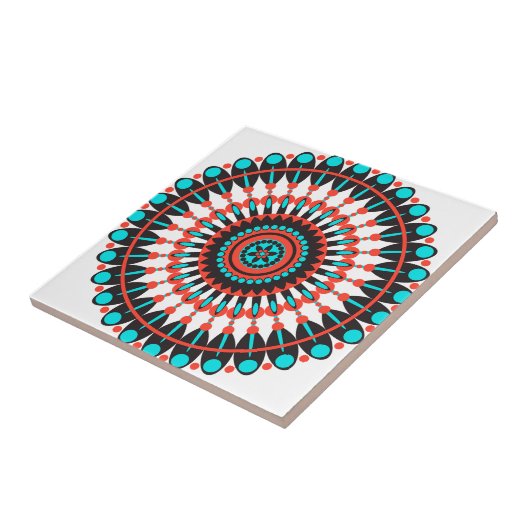 Indianerin Mandala Fliese (Seite)
