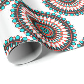 Indianerin Mandala Geschenkpapier (Rolleneckpunkt)