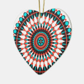 Indianerin Mandala Keramik Ornament (Links)