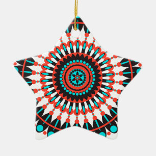 Indianerin Mandala Keramikornament