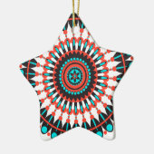 Indianerin Mandala Keramikornament (Links)