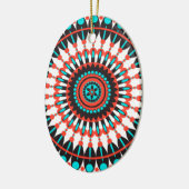 Indianerin Mandala Keramikornament (Links)