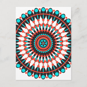 Indianerin Mandala Postkarte