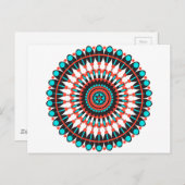 Indianerin Mandala Postkarte (Vorne/Hinten)