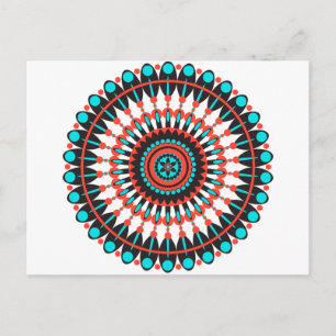 Indianerin Mandala Postkarte