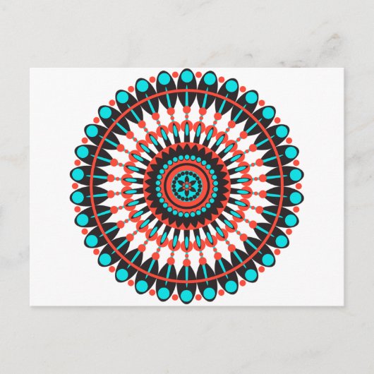 Indianerin Mandala Postkarte (Vorderseite)