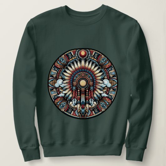 Indianerin Mandala Sweatshirt (Design vorne)