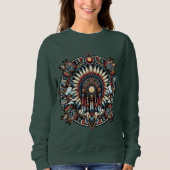 Indianerin Mandala Sweatshirt (Vorderseite)