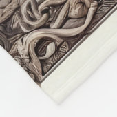 Indianerin mit einem Wolf am Fluss Fleecedecke (Ecke)