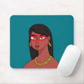 Indianerin Mousepad (Mit Mouse)