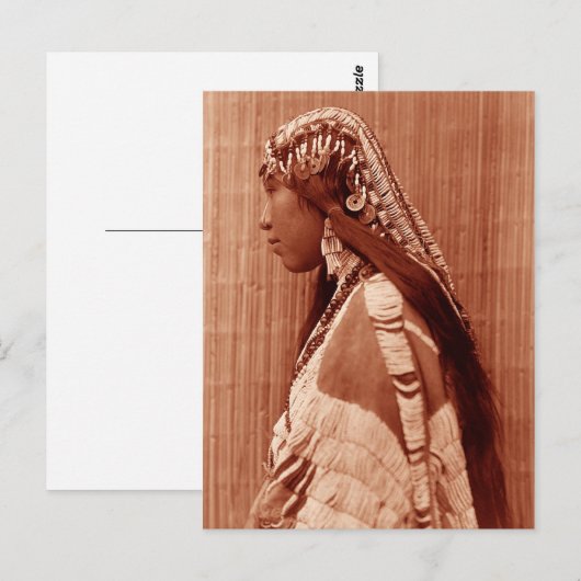 Indianerin Postkarte (Vorne/Hinten)