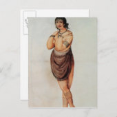 Indianerin Postkarte (Vorne/Hinten)