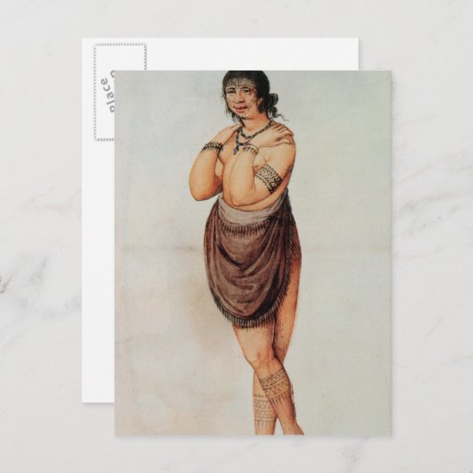 Indianerin Postkarte (Vorne/Hinten)