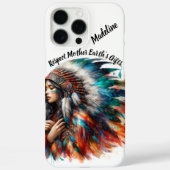 Indianerin steht stolz Case-Mate iPhone hülle (Rückseite)