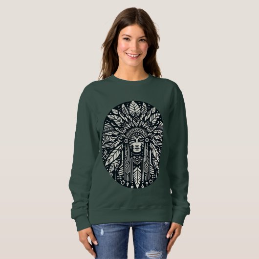 Indianerin Sweatshirt (Vorne ganz)