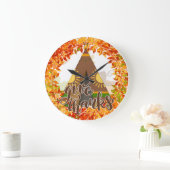 Indianerin Tipi - Danke Große Wanduhr (Zuhause)