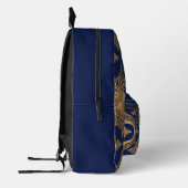 Indianerin überall in Print Blue Gold Rucksack (Links)