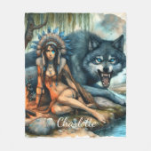 Indianerin und ihre starke Freundin Fleecedecke (Vorderseite)