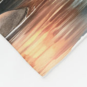 Indianerin und Wolf im Wald Fleecedecke (Ecke)