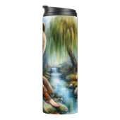 Indianerinnen, Bären, Feuer: Ruhiger Strom Thermosbecher (Nach rechts gedreht)