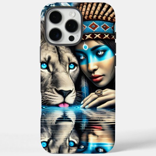 Indianerinnen und Loyal Lion Case-Mate iPhone Hülle (Rückseite)