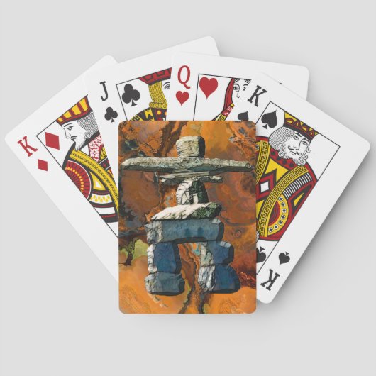 Indianerinuit Eskimo Inukshuk Card Deck Spielkarten (Rückseite)