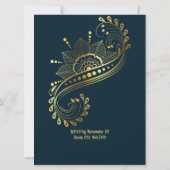 Indianerische arabische Muster gestalten aquamarin (Rückseite)