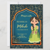 Indianerische arabische Muster gestalten aquamarin (Vorderseite)