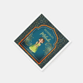 Indianerische arabische Muster gestalten aquamarin Serviette (Ecke)