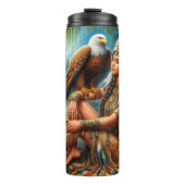 Indianerische Schönheit, Guardian Eagle, Mystisch. Thermosbecher (Vorderseite)