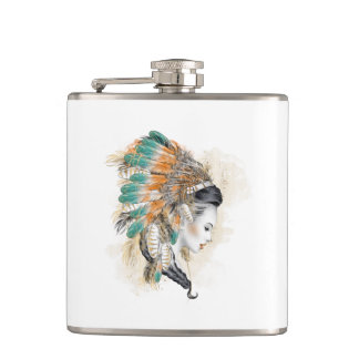 Indianerischer Vinyl Wrapped Flask Flachmann