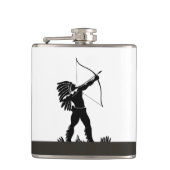 Indianerischer Vinyl Wrapped Flask Flachmann (Vorderseite)