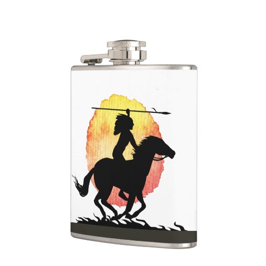 Indianerischer Vinyl Wrapped Flask Flachmann (Links)