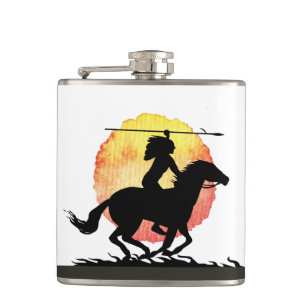 Indianerischer Vinyl Wrapped Flask Flachmann
