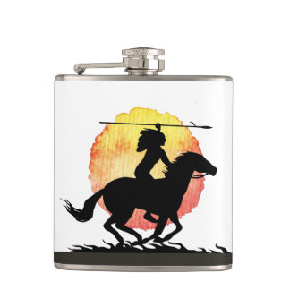 Indianerischer Vinyl Wrapped Flask Flachmann