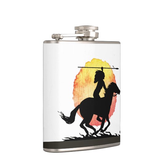 Indianerischer Vinyl Wrapped Flask Flachmann (Rechts)